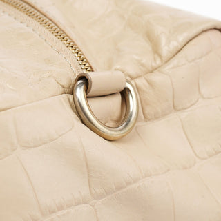 Givenchy Beige Croc Embossed Bowling Bag