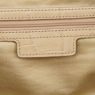 Givenchy Beige Croc Embossed Bowling Bag