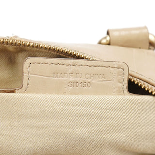 Givenchy Beige Croc Embossed Bowling Bag