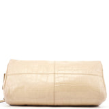 Givenchy Beige Croc Embossed Bowling Bag