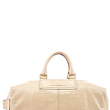 Givenchy Beige Croc Embossed Bowling Bag