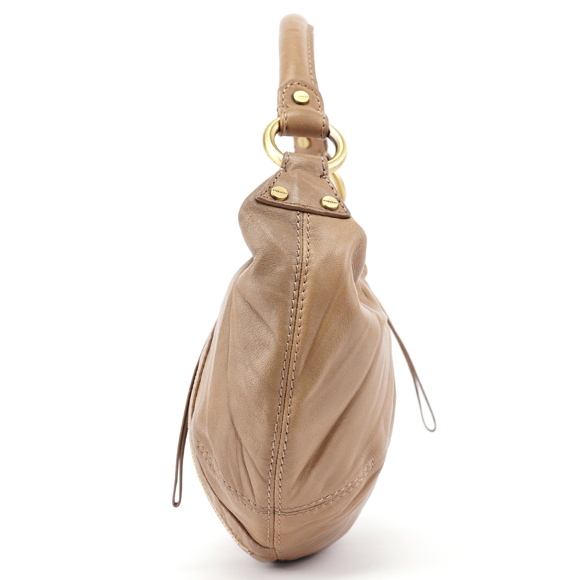 Givenchy Beige Lambskin Hobo Shoulder Bag