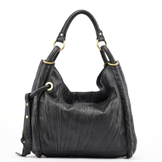 Givenchy Black Calfskin Hobo Shoulder Bag