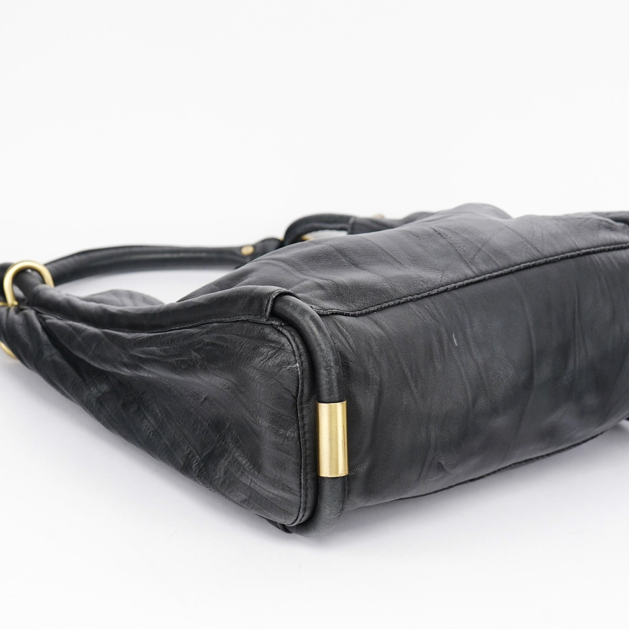 Givenchy Black Calfskin Hobo Shoulder Bag