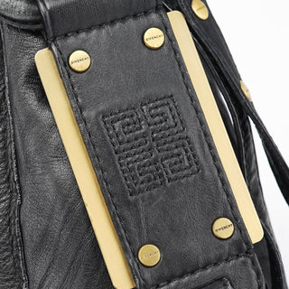 Givenchy Black Calfskin Hobo Shoulder Bag