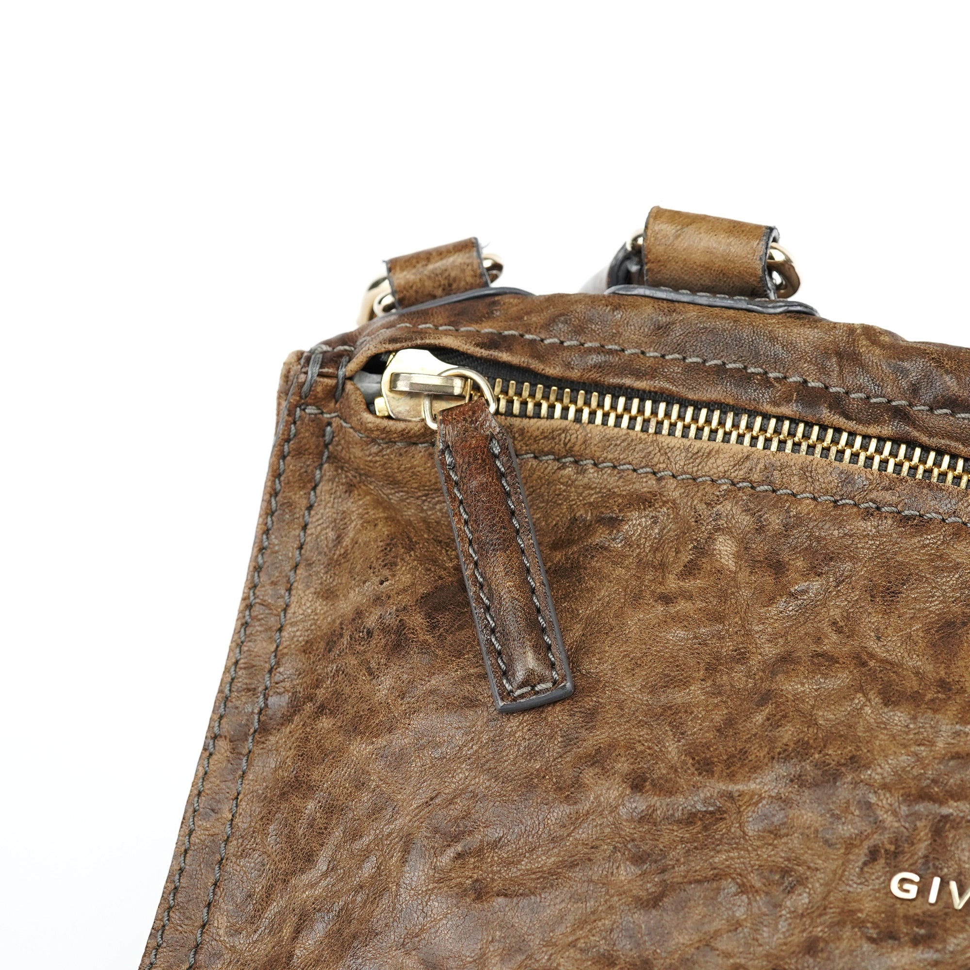 Givenchy Brown Leather Pandora Shoulder Bag