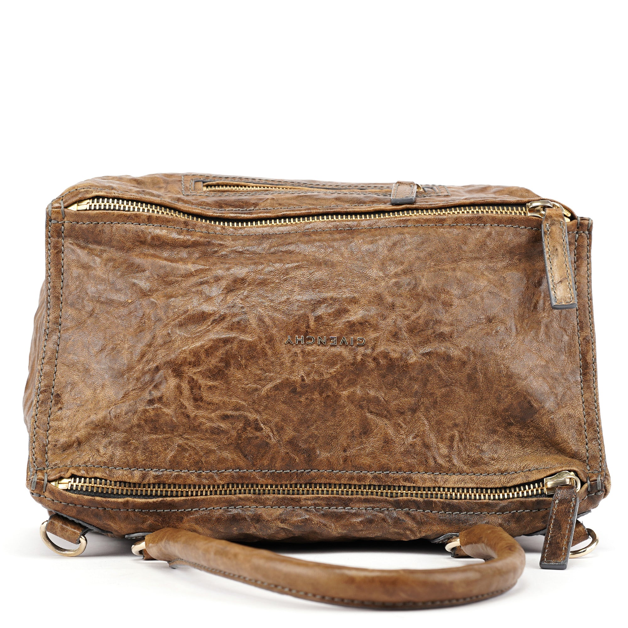 Givenchy Brown Leather Pandora Shoulder Bag