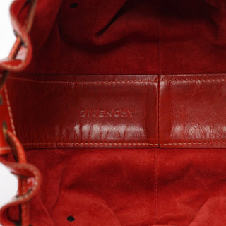 Givenchy Burnt Orange Calfskin Tassel Drawstring Bag