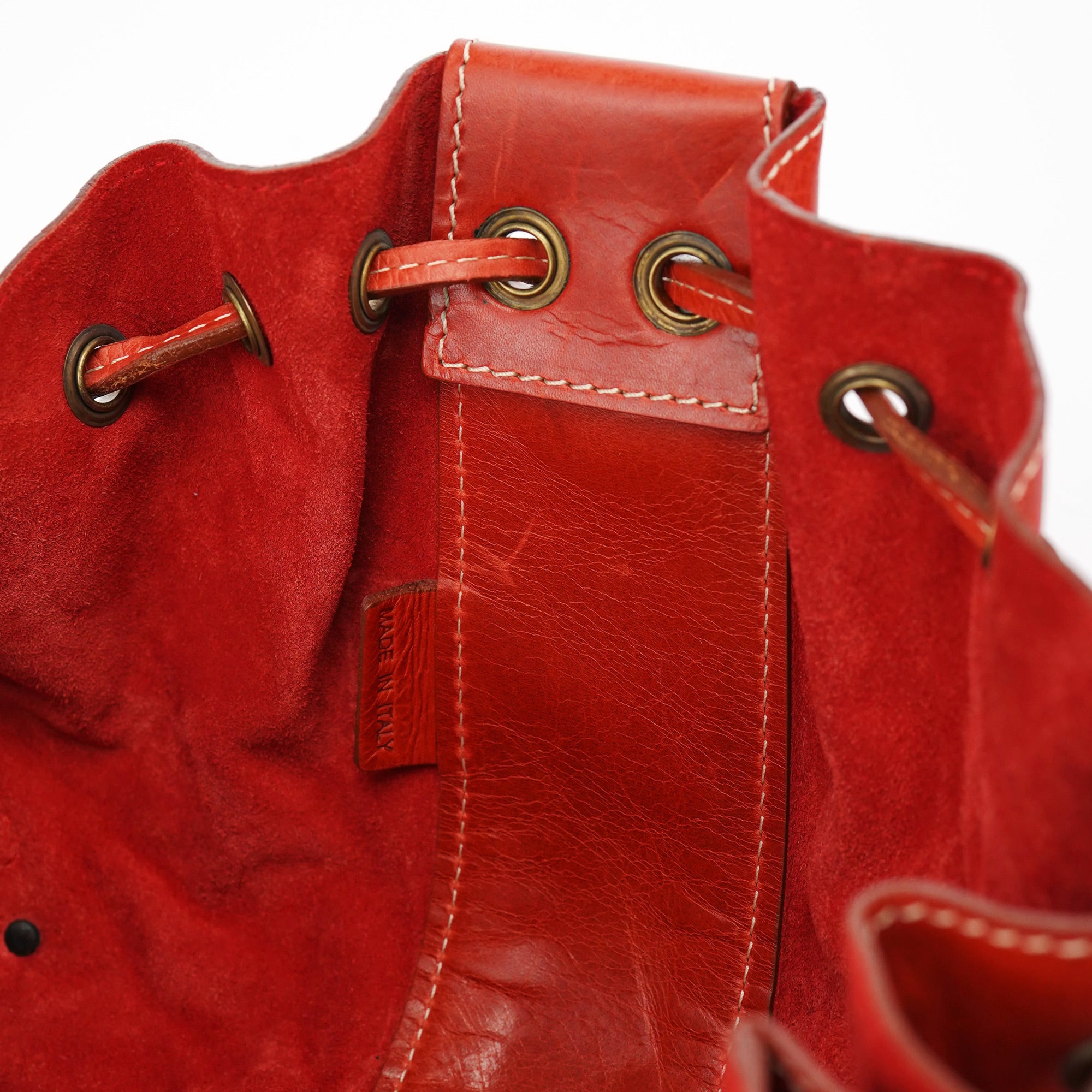 Givenchy Sac à pampilles et lien coulissant en cuir de veau orange brûlé