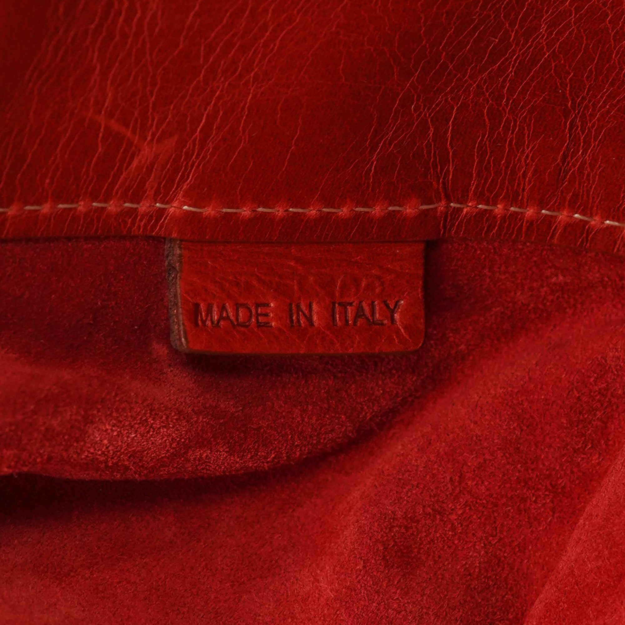 Givenchy Sac à pampilles et lien coulissant en cuir de veau orange brûlé