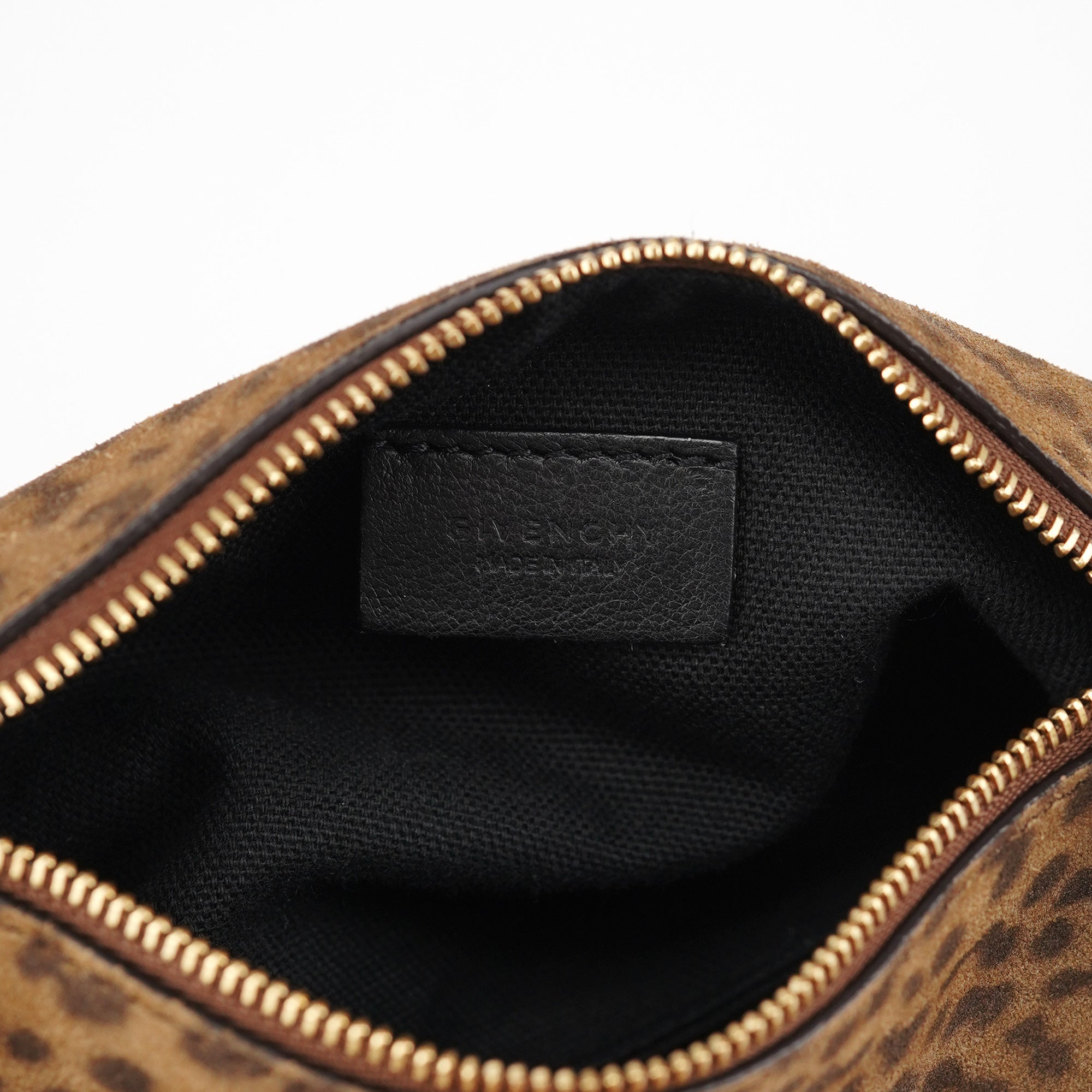 Givenchy Pochette Pandora en daim léopard