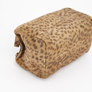 Givenchy Leopard Suede Pandora Clutch Bag