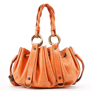Givenchy Orange Calfskin Tassel Handbag
