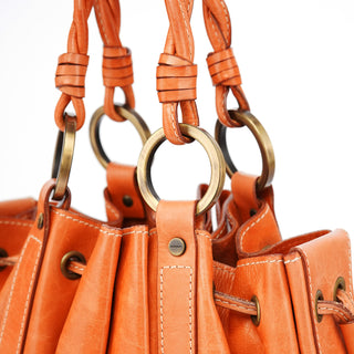 Givenchy Orange Calfskin Tassel Handbag