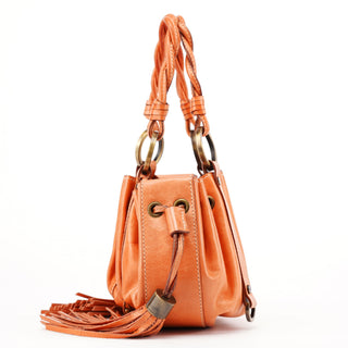 Givenchy Orange Calfskin Tassel Handbag