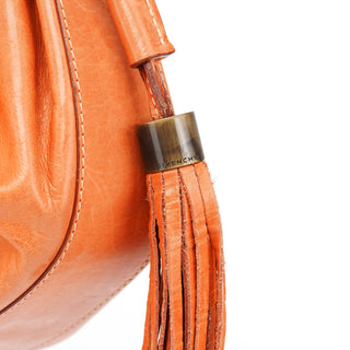 Givenchy Orange Calfskin Tassel Handbag