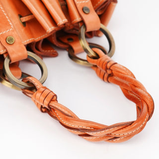 Givenchy Orange Calfskin Tassel Handbag