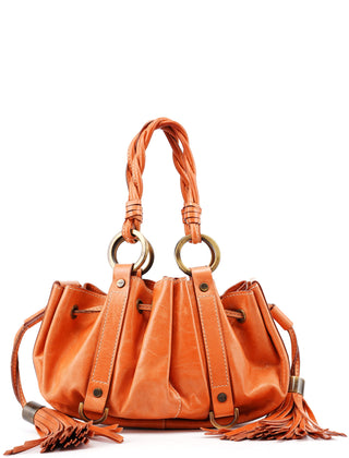 Givenchy Orange Calfskin Tassel Handbag