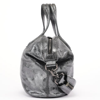 Givenchy Silver Metallic Leather Tote Bag