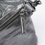 Givenchy Silver Metallic Leather Tote Bag