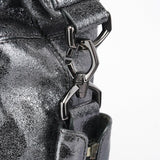Givenchy Silver Metallic Leather Tote Bag