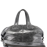 Givenchy Silver Metallic Leather Tote Bag