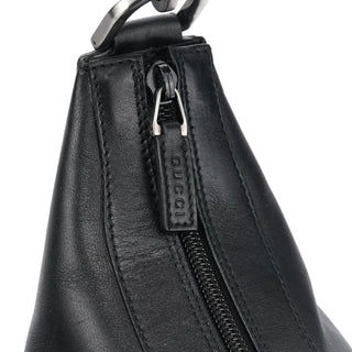 Gucci 000 0531 Black Calfskin Bamboo Shoulder Bag