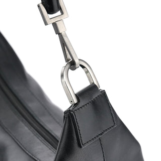 Gucci 000 0531 Black Calfskin Bamboo Shoulder Bag