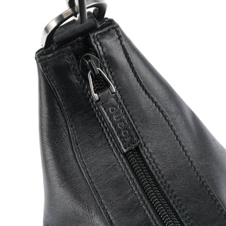 Gucci 000 0531 Black Calfskin Bamboo Shoulder Bag