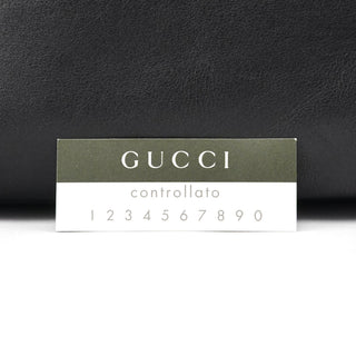 Gucci 000 0531 Black Calfskin Bamboo Shoulder Bag