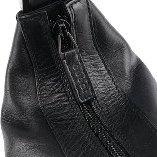 Gucci 000 0531 Black Calfskin Bamboo Shoulder Bag