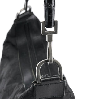 Gucci 000 0531 Black GG Bamboo Shoulder Bag