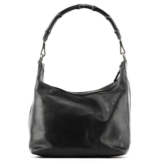 Gucci 000 0531 Black Leather Bamboo Shoulder Bag