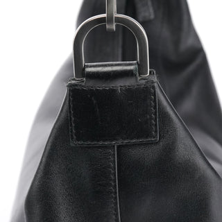 Gucci 000 0531 Black Leather Bamboo Shoulder Bag