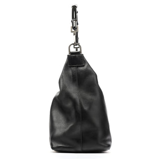 Gucci 000 0531 Black Leather Bamboo Shoulder Bag