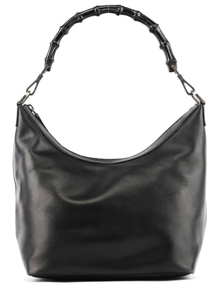 Gucci 000 0531 Black Leather Bamboo Shoulder Bag