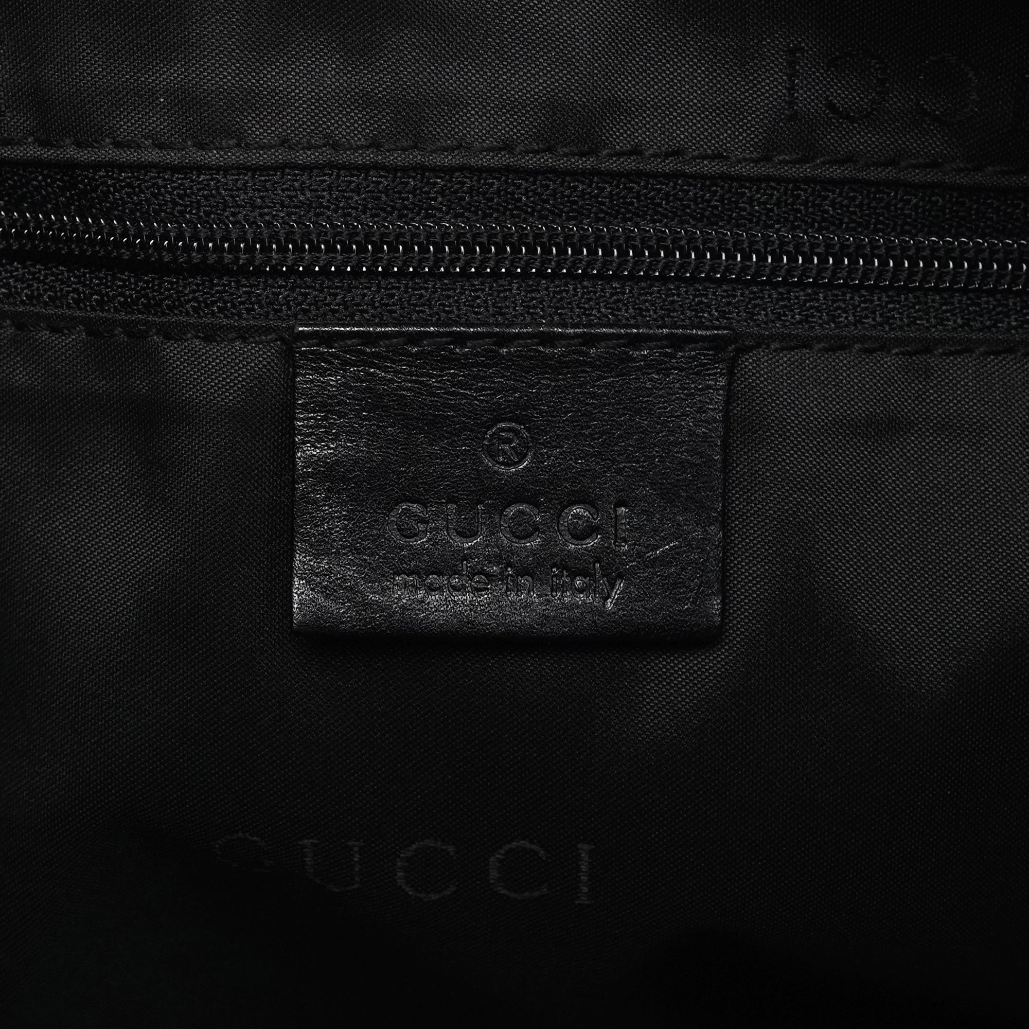 Gucci 000 0531 Black Leather Bamboo Shoulder Bag