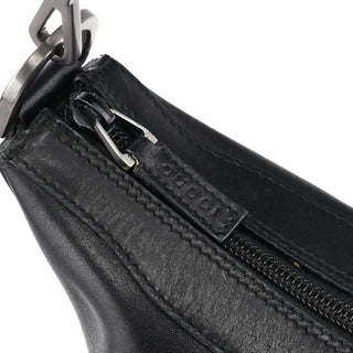 Gucci 000 0531 Black Leather Bamboo Shoulder Bag