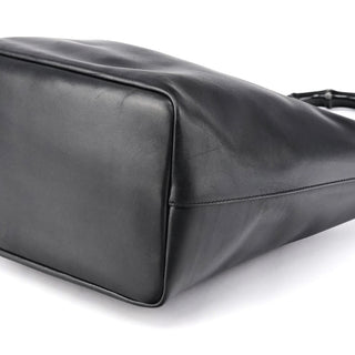 Gucci 000 0531 Black Leather Bamboo Shoulder Bag
