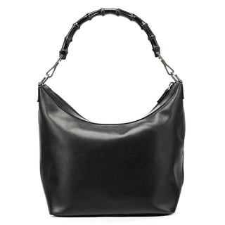 Gucci 000 0531 Black Leather Bamboo Shoulder Bag