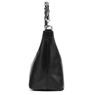 Gucci 000 0531 Black Leather Bamboo Shoulder Bag