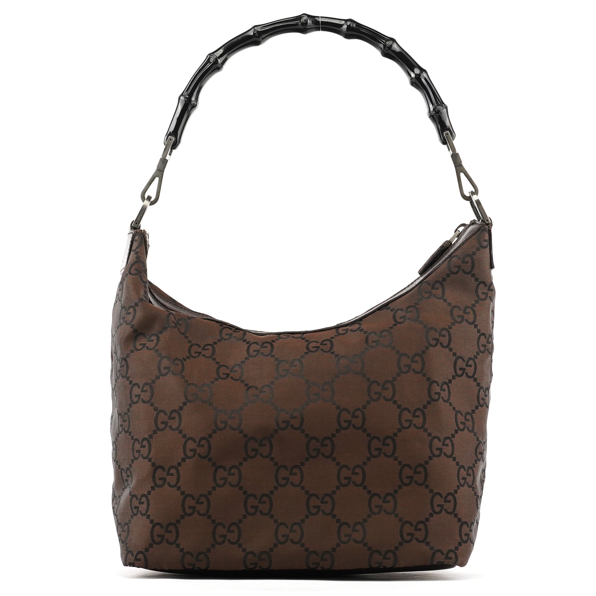 Gucci 000 0531 Brown GG Bamboo Shoulder Bag