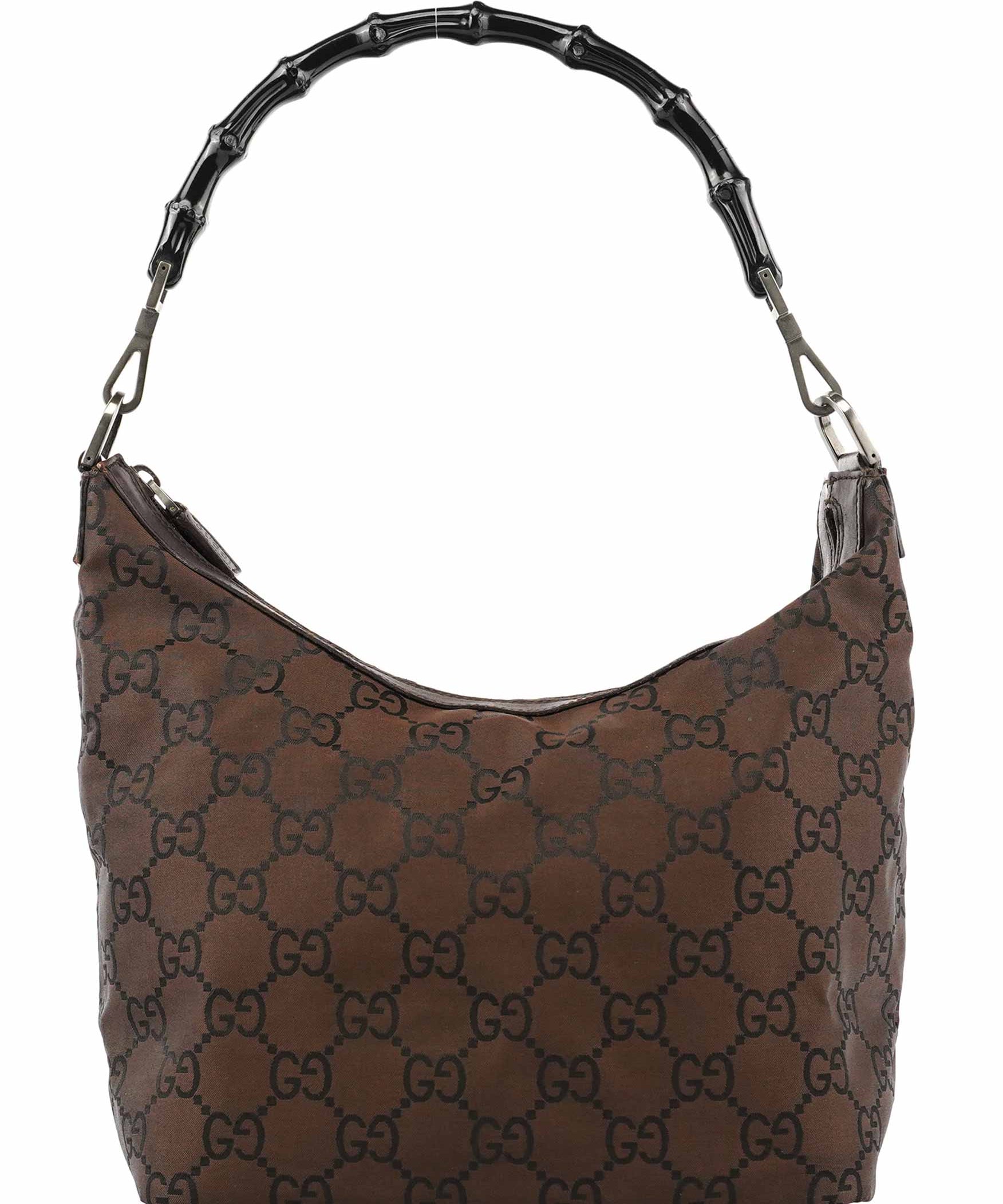 Gucci 000 0531 Brown GG Bamboo Shoulder Bag