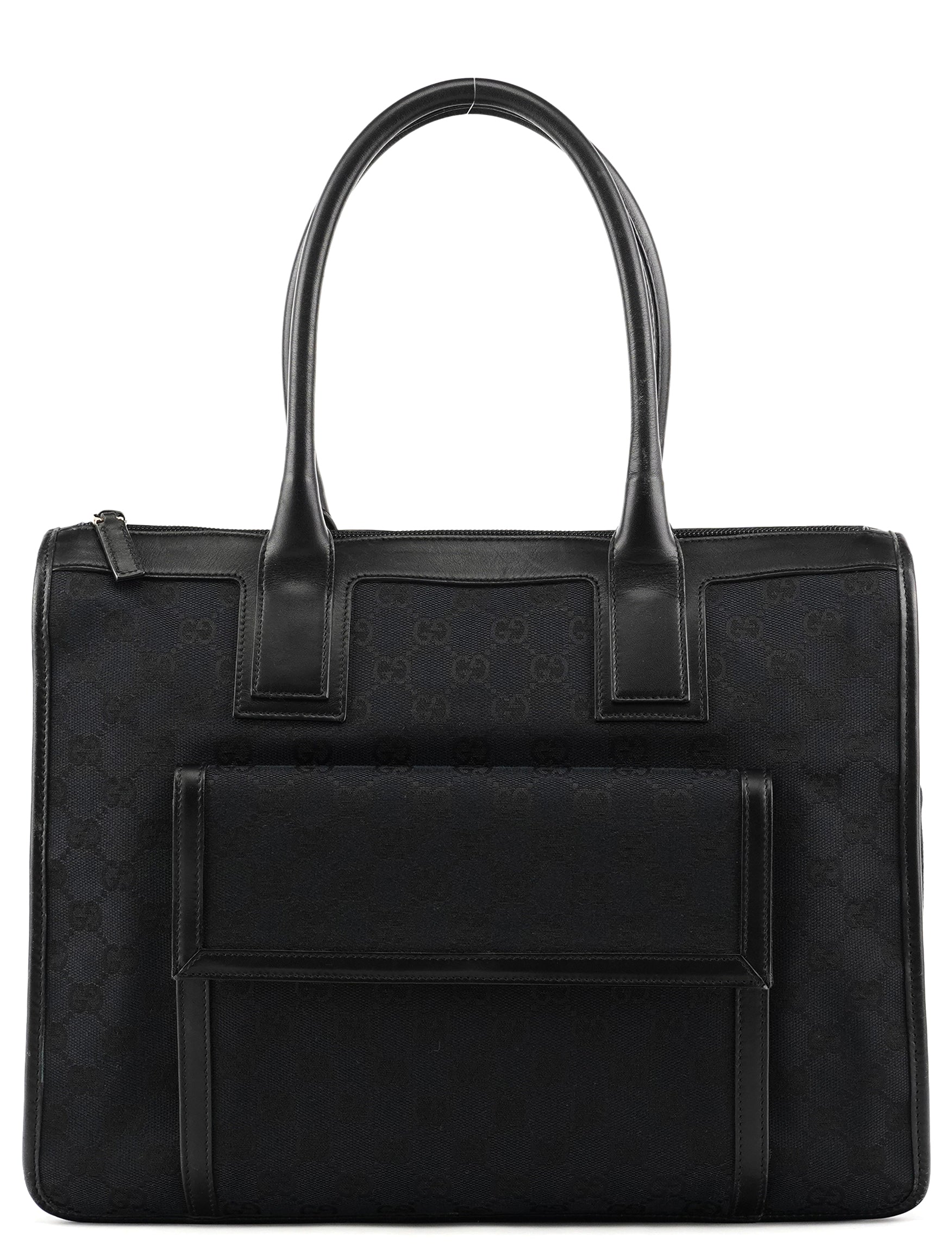 Gucci 000 0584 Black GG Canvas Tote Bag