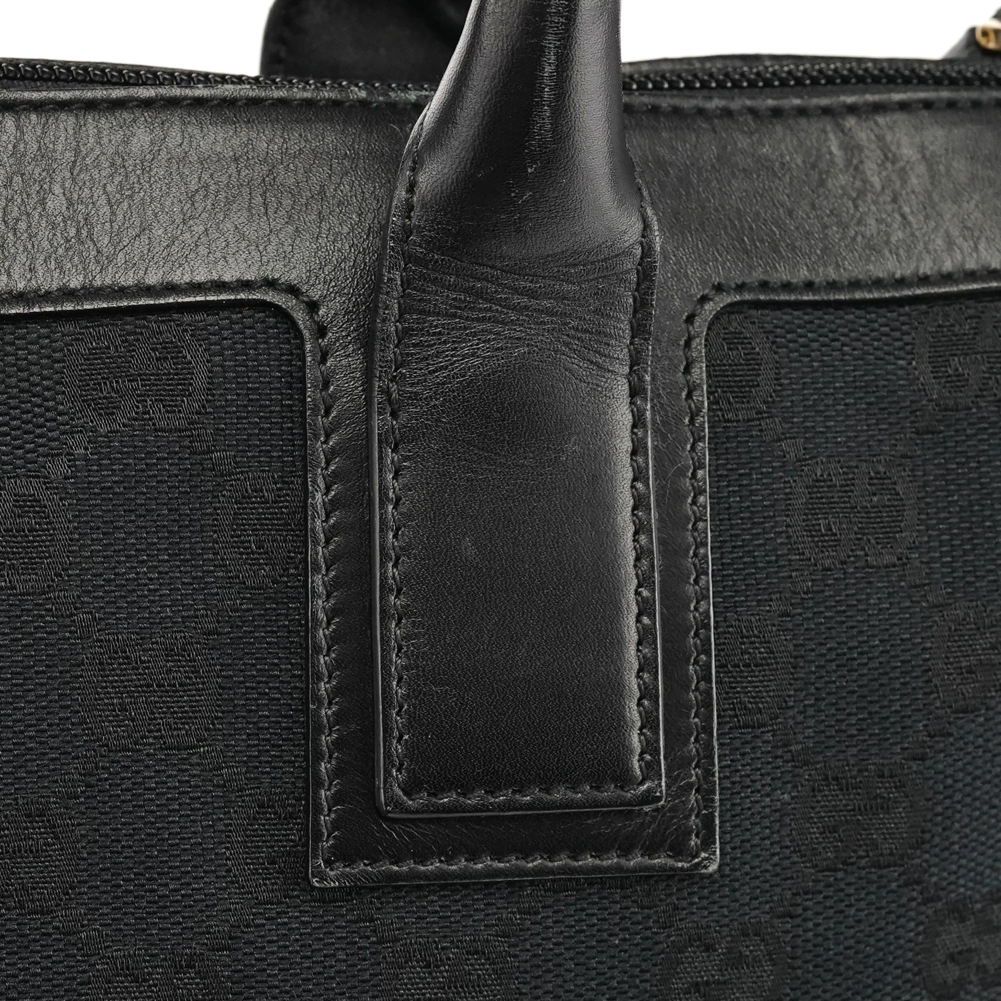 Gucci 000 0584 Black GG Canvas Tote Bag