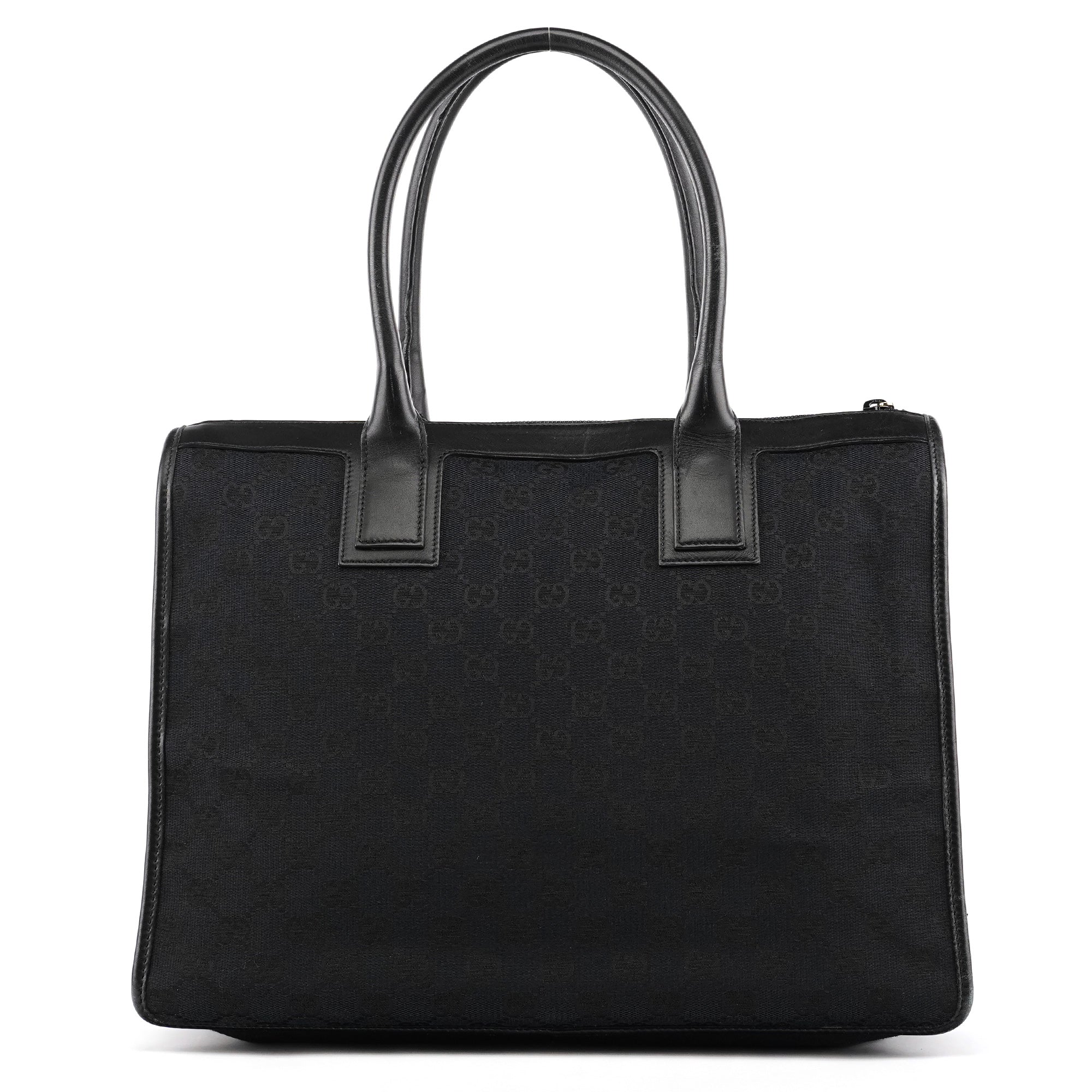 Gucci 000 0584 Black GG Canvas Tote Bag