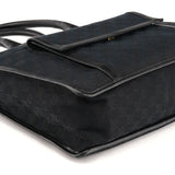 Gucci 000 0584 Black GG Canvas Tote Bag