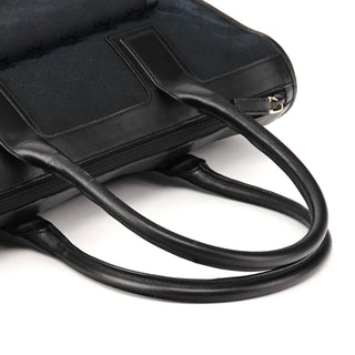 Gucci 000 0584 Black GG Canvas Tote Bag