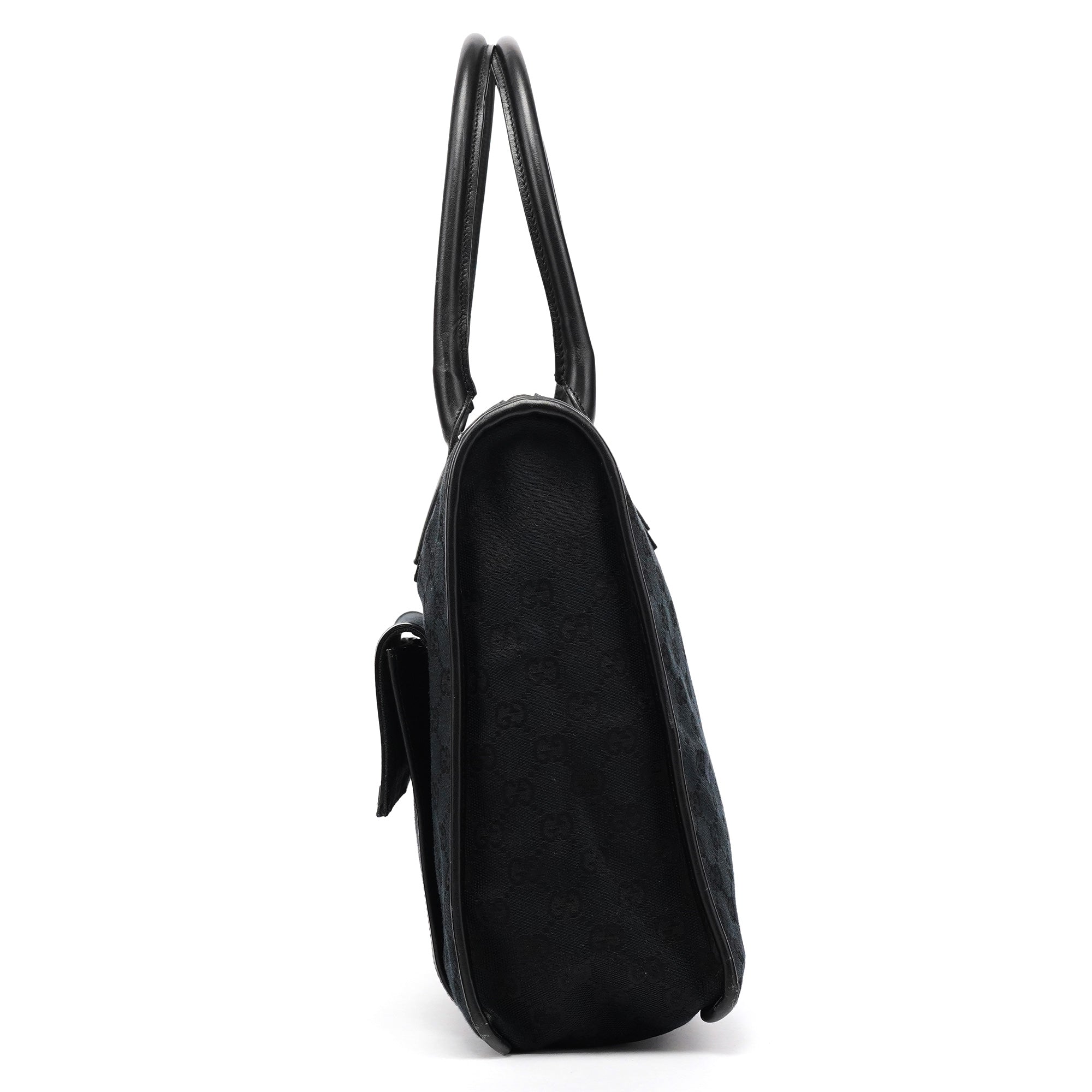 Gucci 000 0584 Black GG Canvas Tote Bag