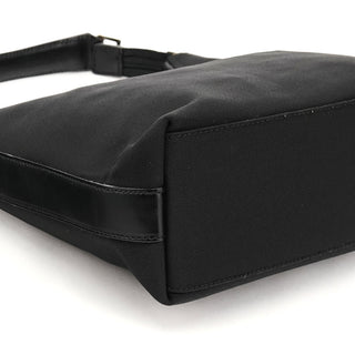 Gucci 000 0601 Black Nylon Leather Hobo Bag